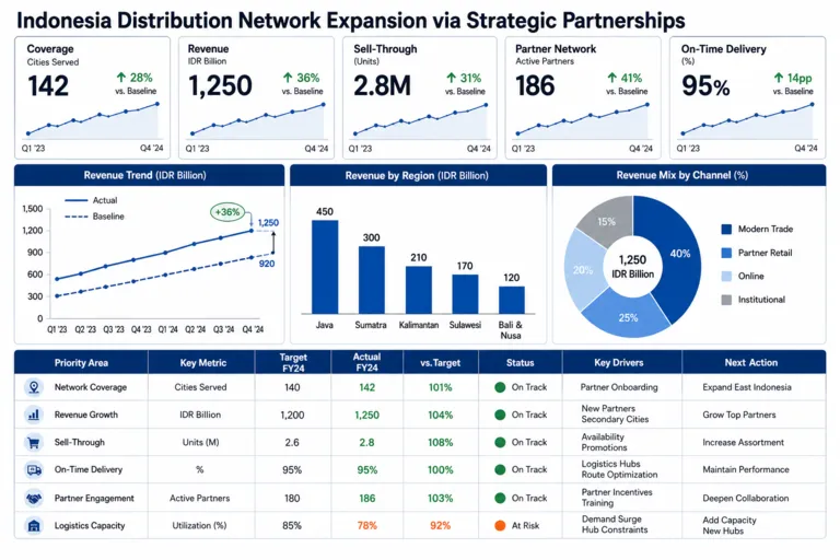 Dashboard — Distribution Network Expansion: Building Strategic Partnerships in Indonesia