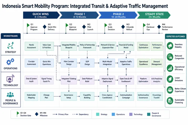 Roadmap — Smart Mobility Revolution: Improving Urban Transport Efficiency in Indonesia