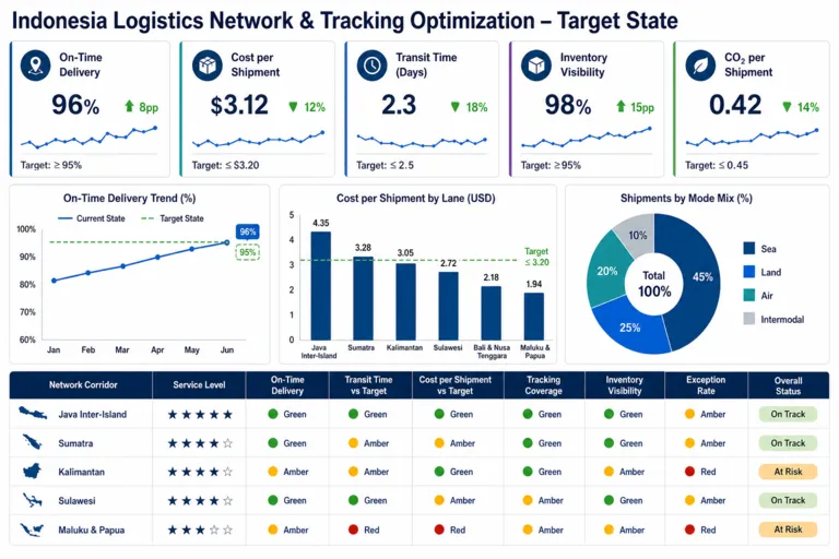Dashboard — Logistics Optimization: Enhancing Supply Chain Efficiency in Indonesia